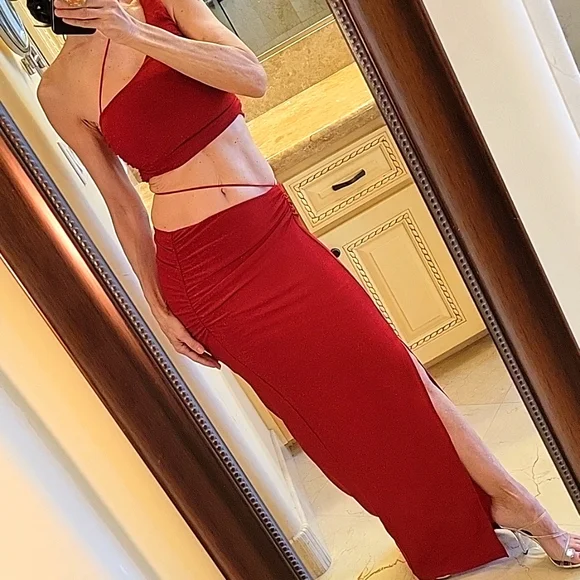 Tiger Mist Red Pearlie Top & Skirt Set, XS - Picture 3 of 14